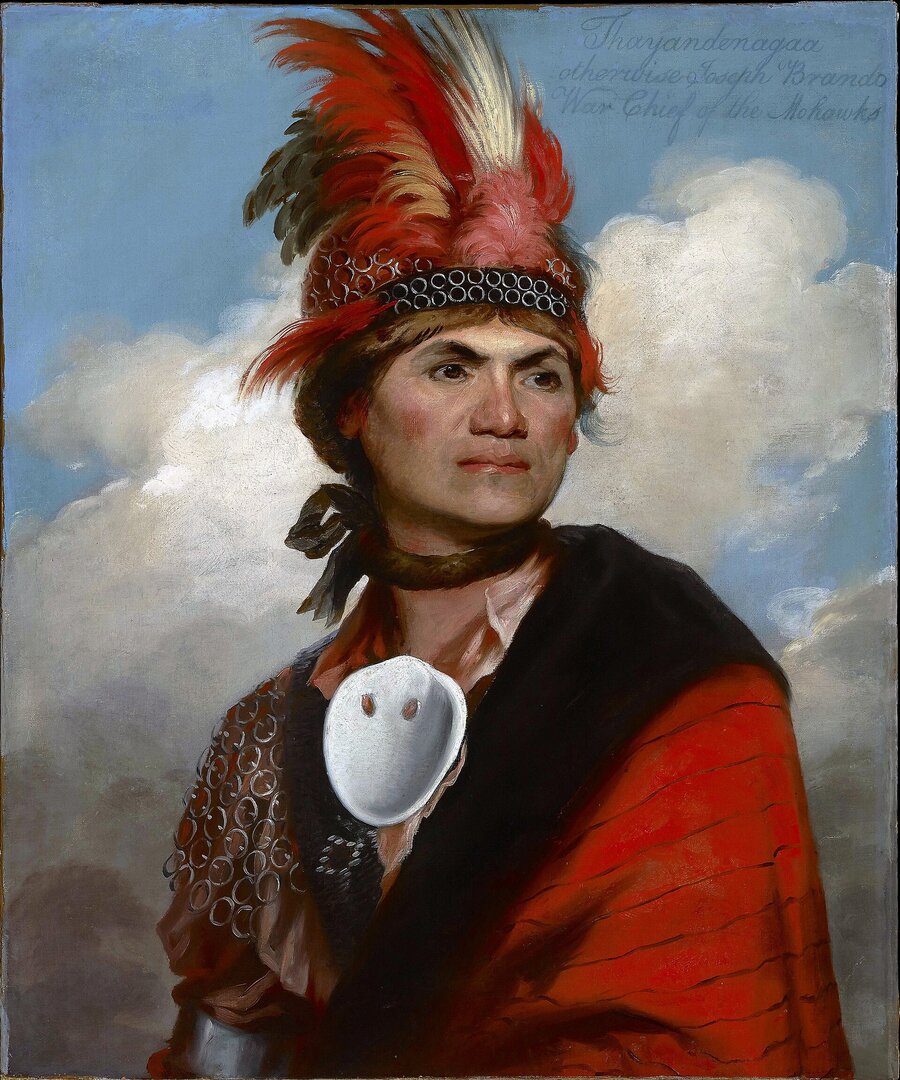 Portrait of Thayendanegea (Joseph Brant), Mohawk war chief, by Gilbert Stuart