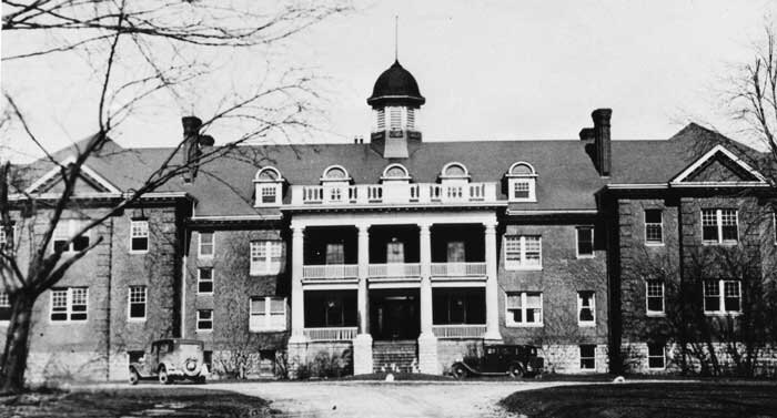 The Mohawk Institute building in Brantford, photographed in 1932